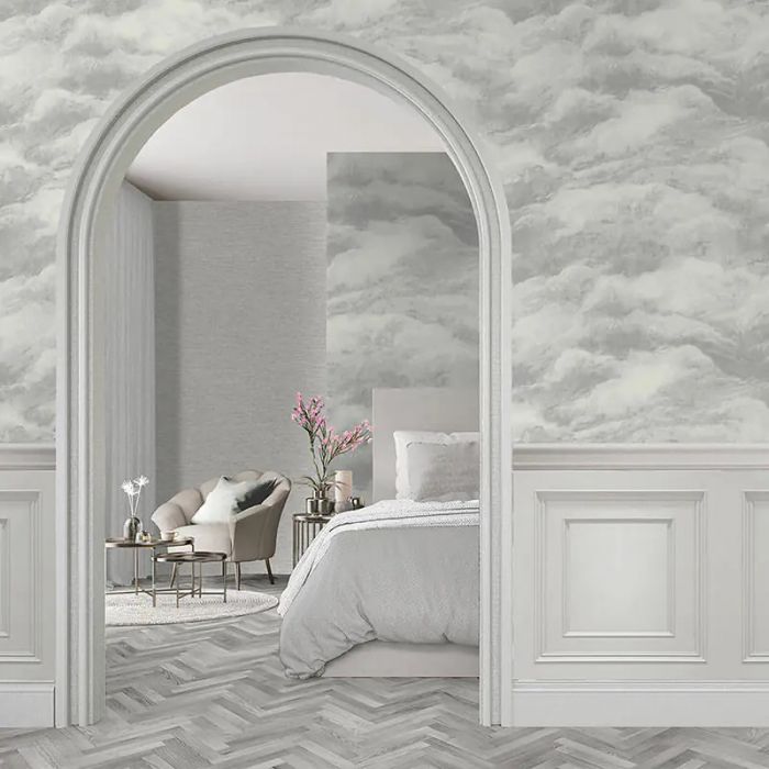 Cloud Weave Wallpaper - Silver