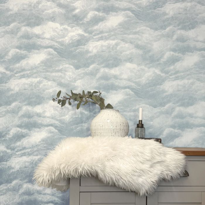 Cloud Weave Wallpaper - Blue