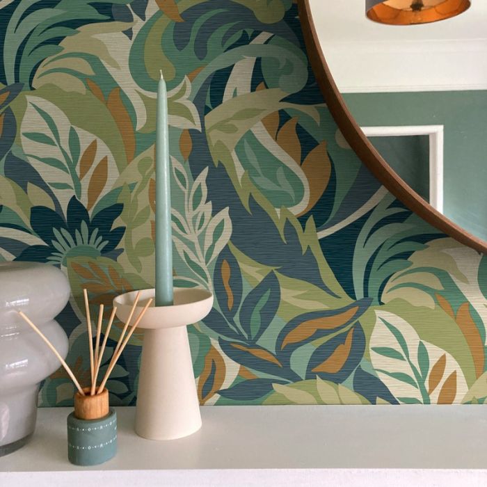 Casa Floral Botanical Green Wallpaper