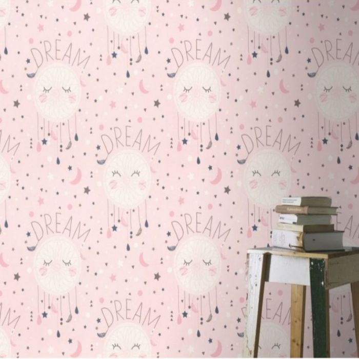 Rasch Bambino Dreamcatchers and Stars Wallpaper - Pink