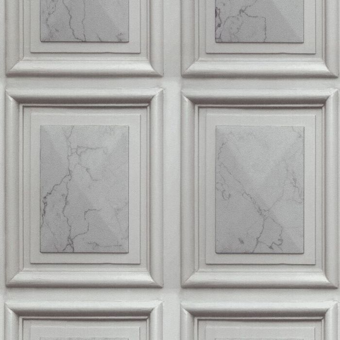 Erismann Imitations Panelling Effect Wallpaper Grey