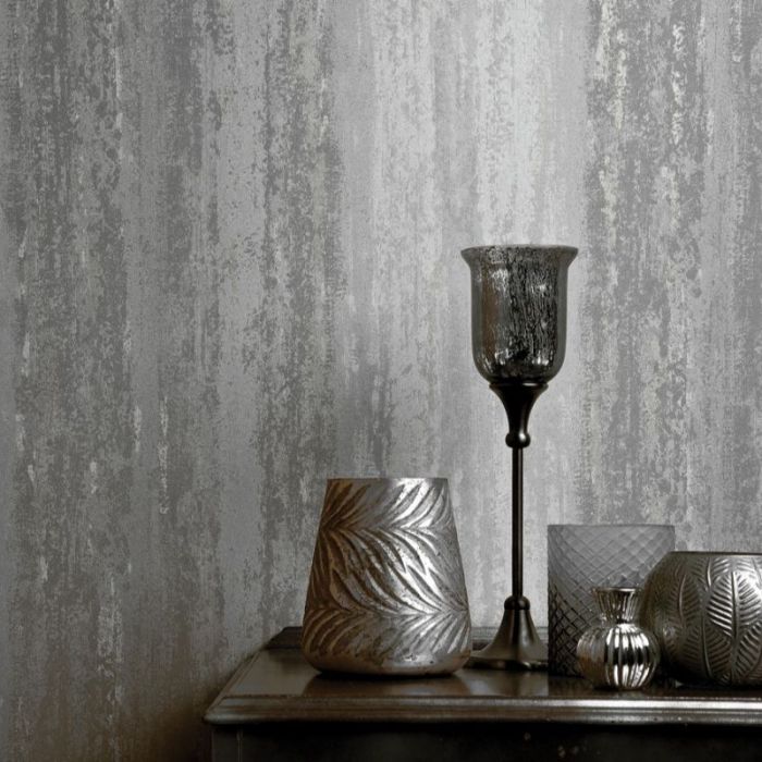 Vesuvius Industrial Texture Wallpaper Grey
