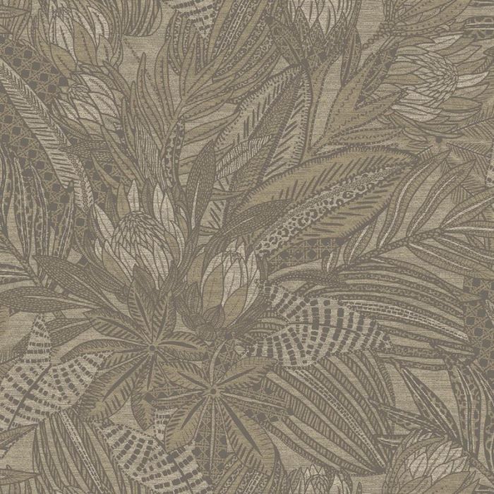 Susara Tropical Leaf Metallic Wallpaper