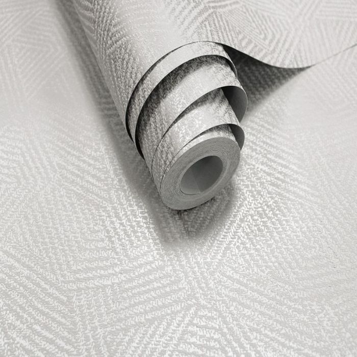 Atakora Fabric Effect Mica Wallpaper Dove
