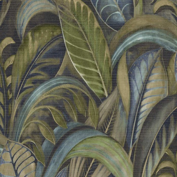 Raffia Tropical Palm Leaf Wallpaper
