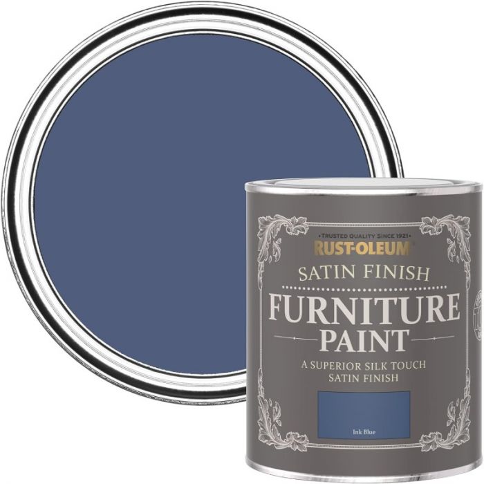 Rust-Oleum Satin Furniture Paint Ink Blue 750ml