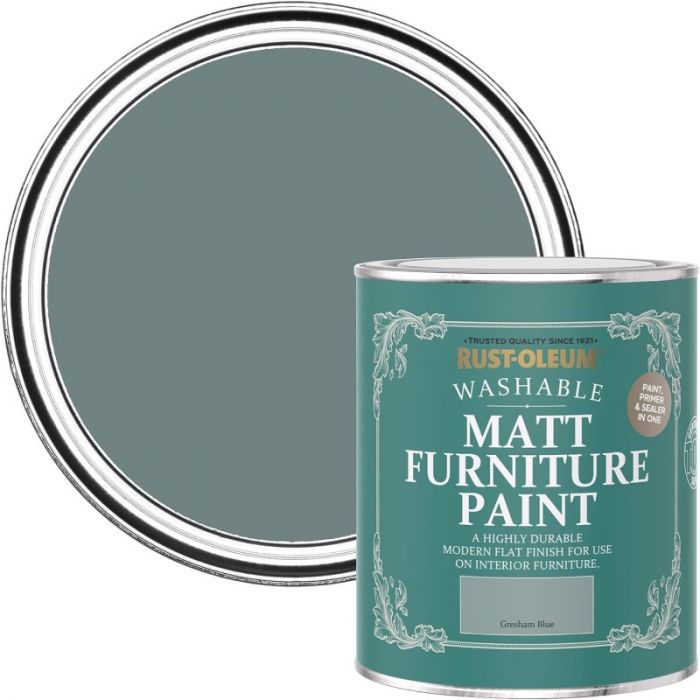 Rust-Oleum Matt Furniture Paint Gresham Blue 750ml