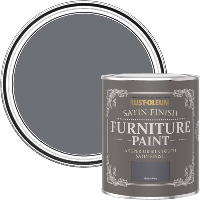 Rust-Oleum Satin Furniture Paint Marine Grey 750ml