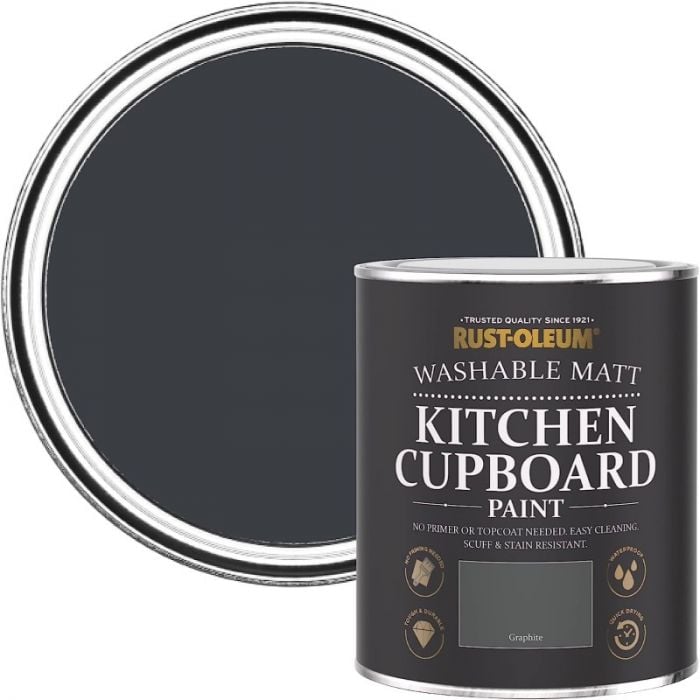 Rust-Oleum Matt Kitchen Cupboard Paint - Graphite 750ml