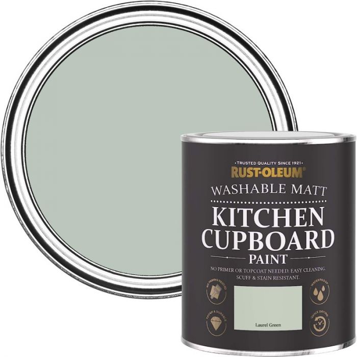 Rust-Oleum Matt Kitchen Cupboard Paint - Laurel Green 750ml