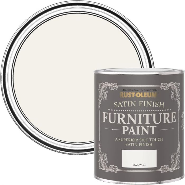 Rust-Oleum Satin Furniture Paint Chalk White 750ml
