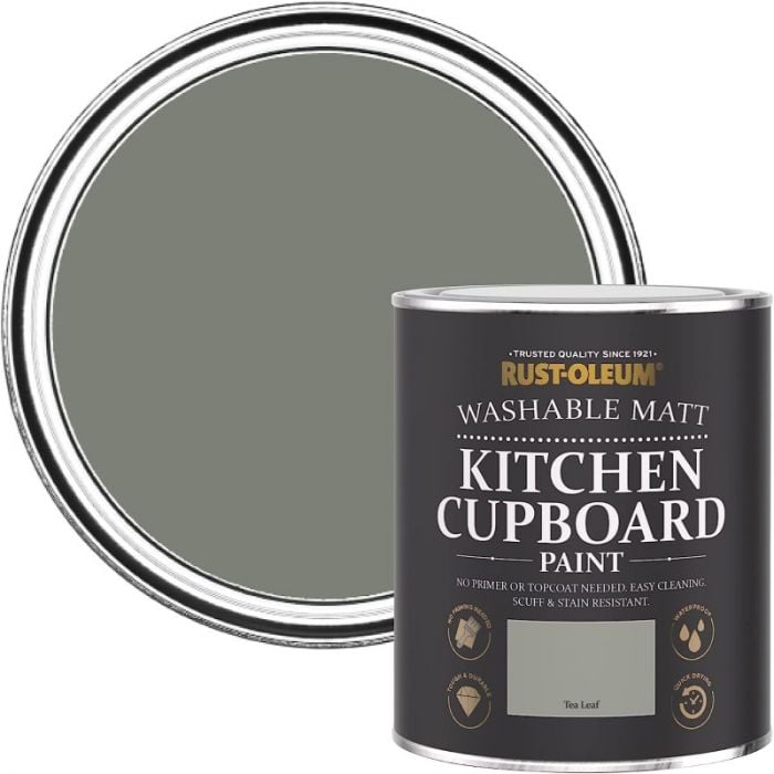 Rust-Oleum Matt Kitchen Cupboard Paint - Tea Leaf 750ml
