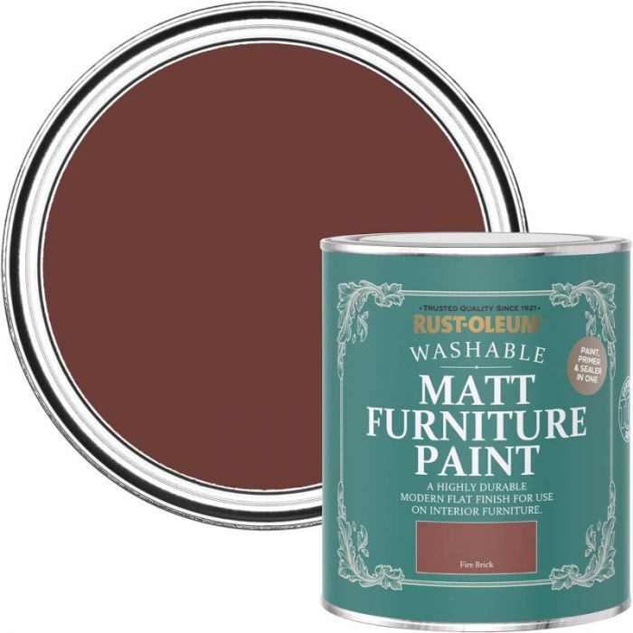 Rust-Oleum Matt Furniture Paint Fire Brick 750ml