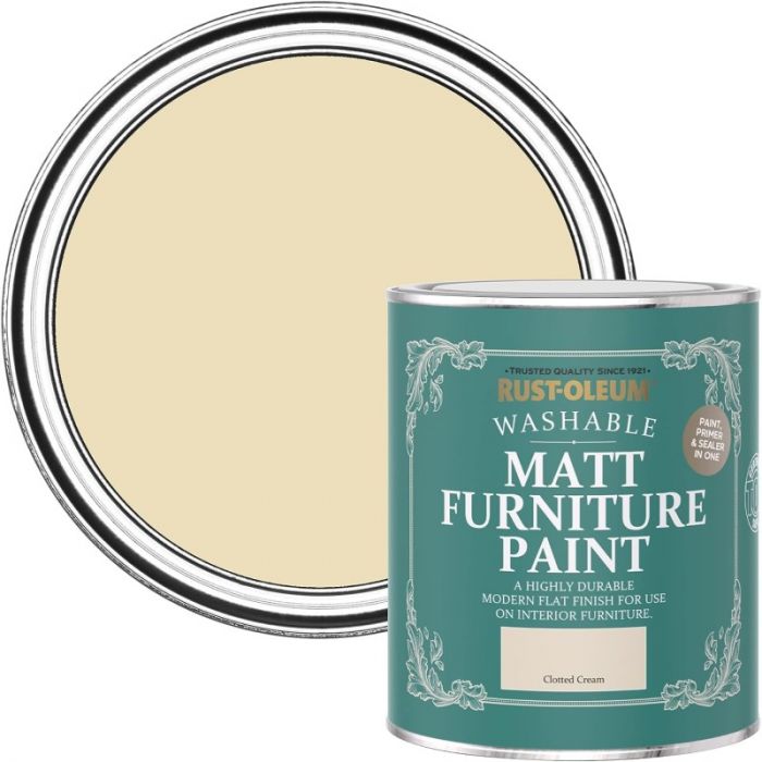 Rust-Oleum Matt Furniture Paint Clotted Cream 750ml