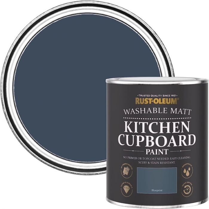 Rust-Oleum Matt Kitchen Cupboard Paint - Blueprint 750ml