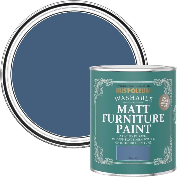 Rust-Oleum Matt Furniture Paint Blue Silk 750ml