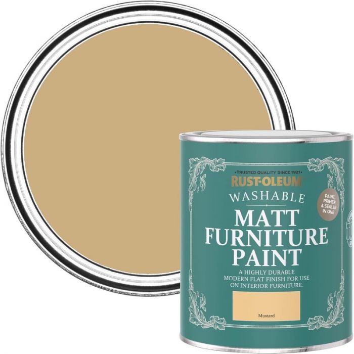 Rust-Oleum Matt Furniture Paint Mustard 750ml