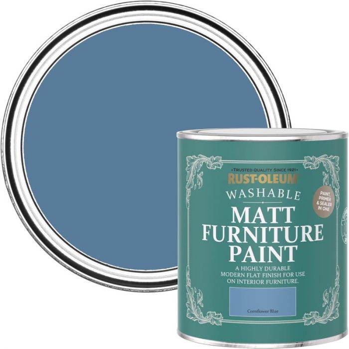 Rust-Oleum Matt Furniture Paint Cornflower Blue 750ml