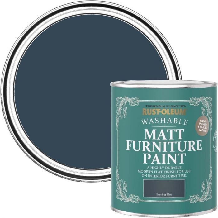 Rust-Oleum Matt Furniture Paint Evening Blue 750ml