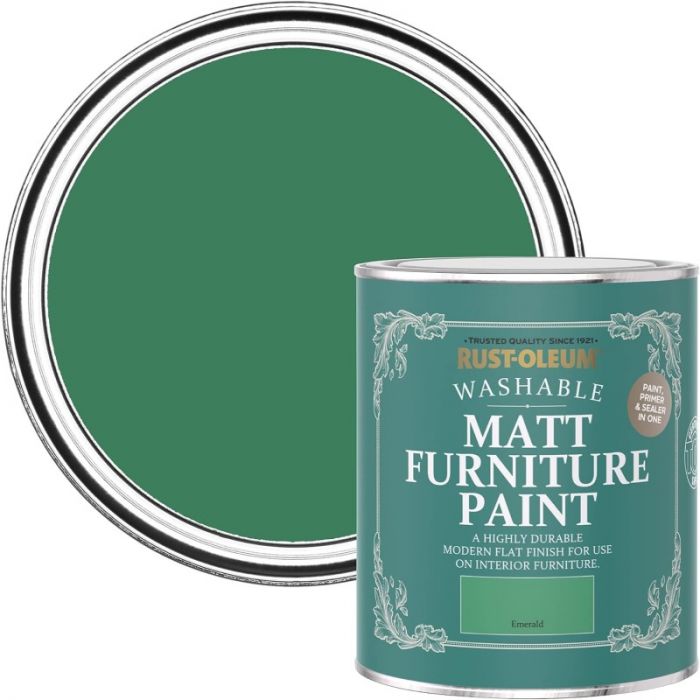 Rust-Oleum Matt Furniture Paint Emerald 750ml