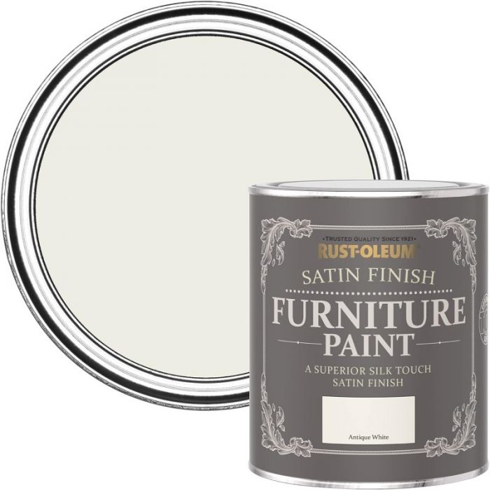 Rust-Oleum Satin Furniture Paint Antique White 750ml