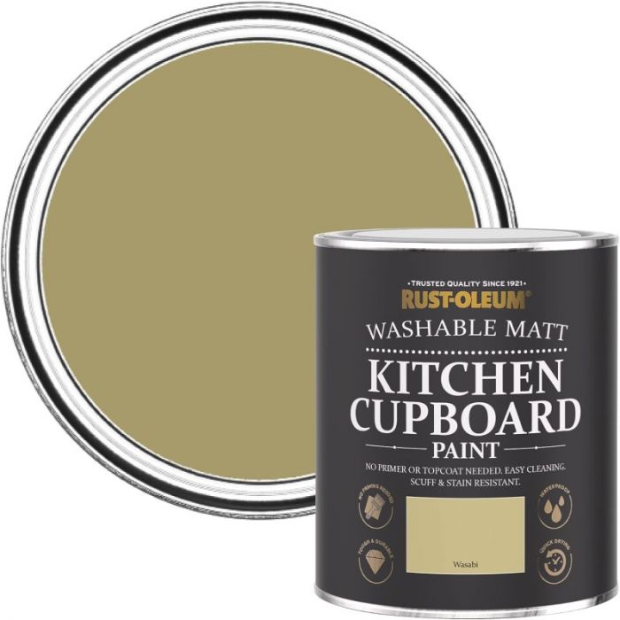 Rust-Oleum Matt Kitchen Cupboard Paint - Wasabi 750ml