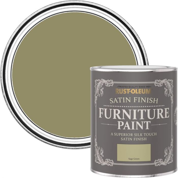 Rust-Oleum Satin Furniture Paint Sage Green 750ml