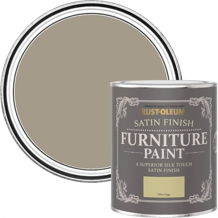 Rust-Oleum Satin Furniture Paint Silver Sage 750ml