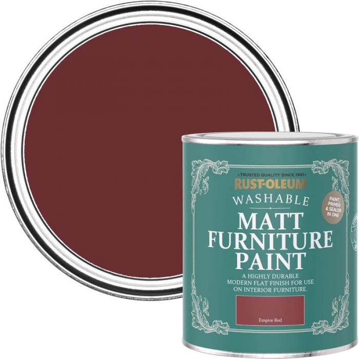 Rust-Oleum Matt Furniture Paint Empire Red 750ml