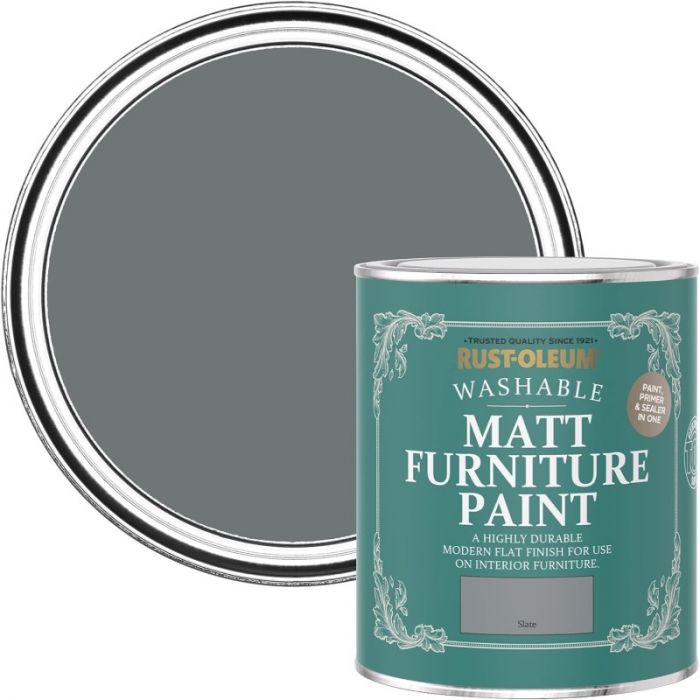 Rust-Oleum Matt Furniture Paint Slate 750ml
