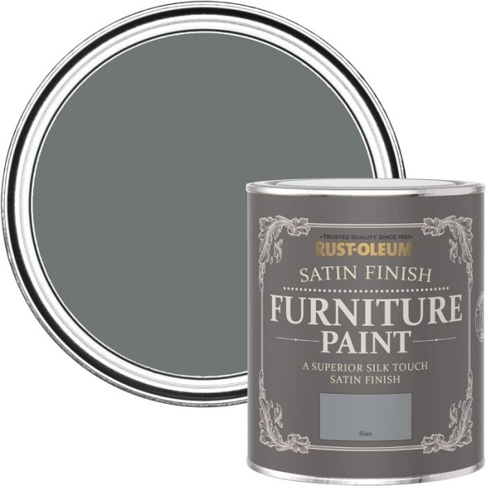 Rust-Oleum Satin Furniture Paint Slate 750ml