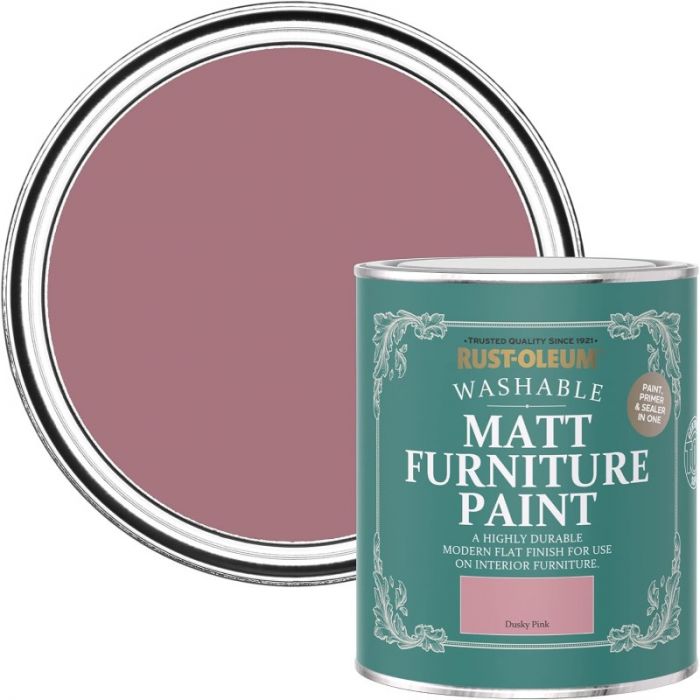 Rust-Oleum Matt Furniture Paint Dusky Pink 750ml