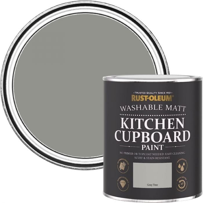 Rust-Oleum Kitchen Cupboard Paint - Grey Tree 750ml