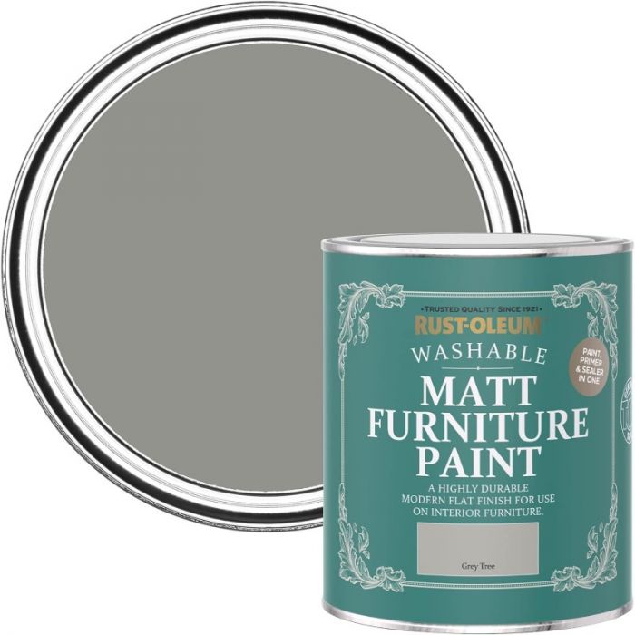 Rust-Oleum Matt Furniture Paint Grey Tree 750ml