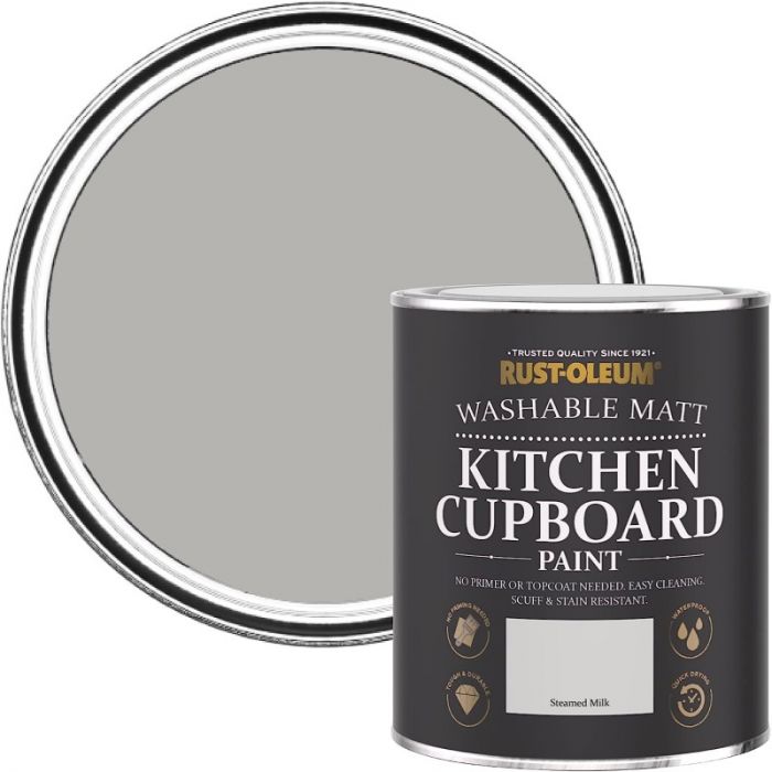 Rust-Oleum Matt Kitchen Cupboard Paint - Steamed Milk 750ml
