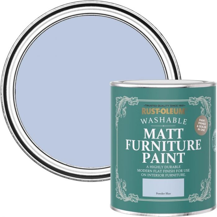 Rust-Oleum Matt Furniture Paint Powder Blue 750ml