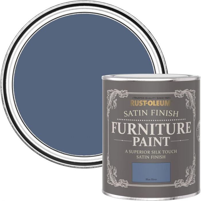 Rust-Oleum Satin Furniture Paint Blue River 750ml