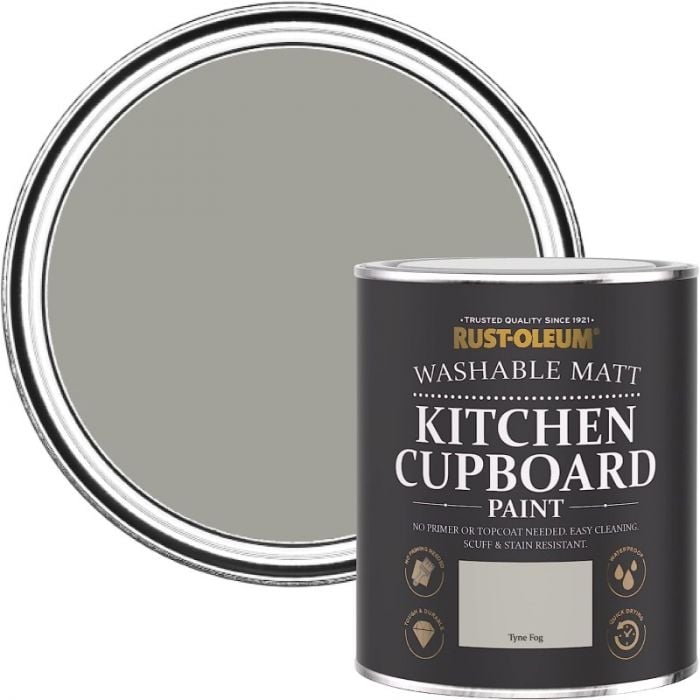 Rust-Oleum Kitchen Cupboard Paint - Tyne Fog 750ml