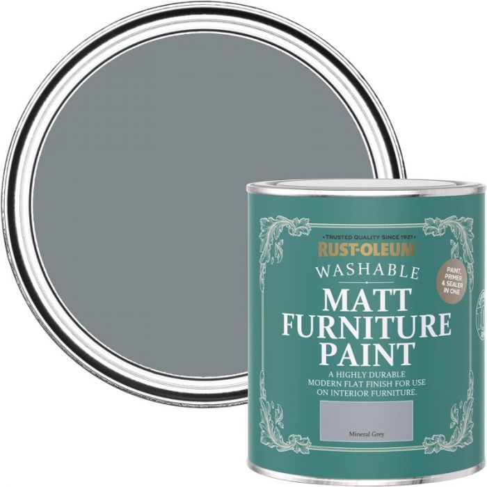 Rust-Oleum Matt Furniture Paint Mineral Grey 750ml