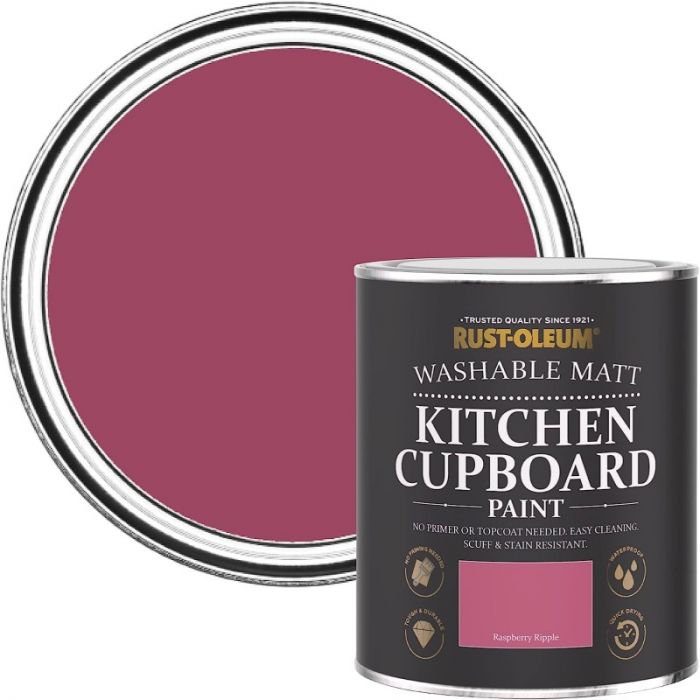 Rust-Oleum Matt Kitchen Cupboard Paint - Raspberry Ripple 750ml