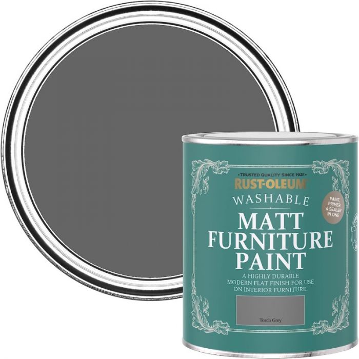 Rust-Oleum Matt Furniture Paint Torch Grey 750ml