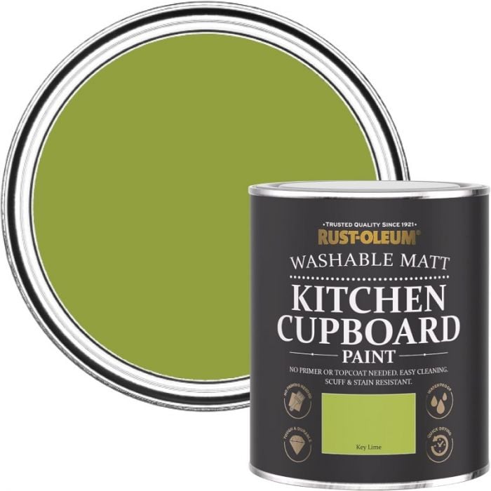 Rust-Oleum Matt Kitchen Cupboard Paint - Key Lime 750ml