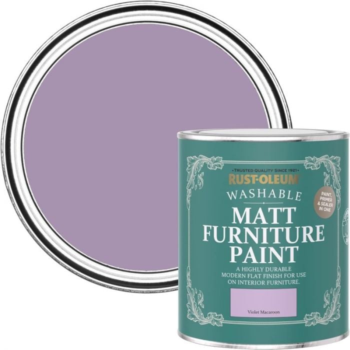 Rust-Oleum Matt Furniture Paint Violet Macaroon 750ml