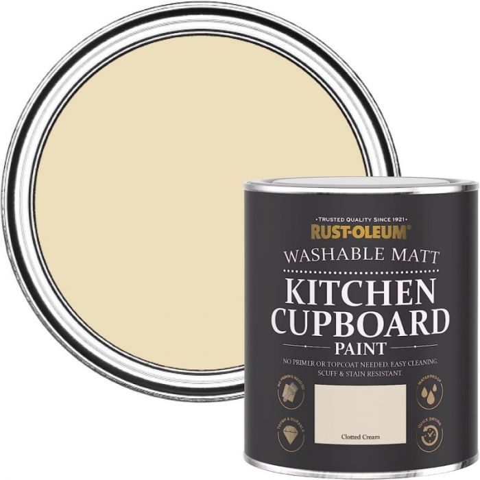 Rust-Oleum Kitchen Cupboard Paint - Clotted Cream 750ml
