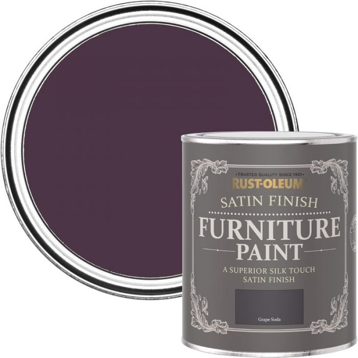 Rust-Oleum Satin Furniture Paint Grape Soda 750ml