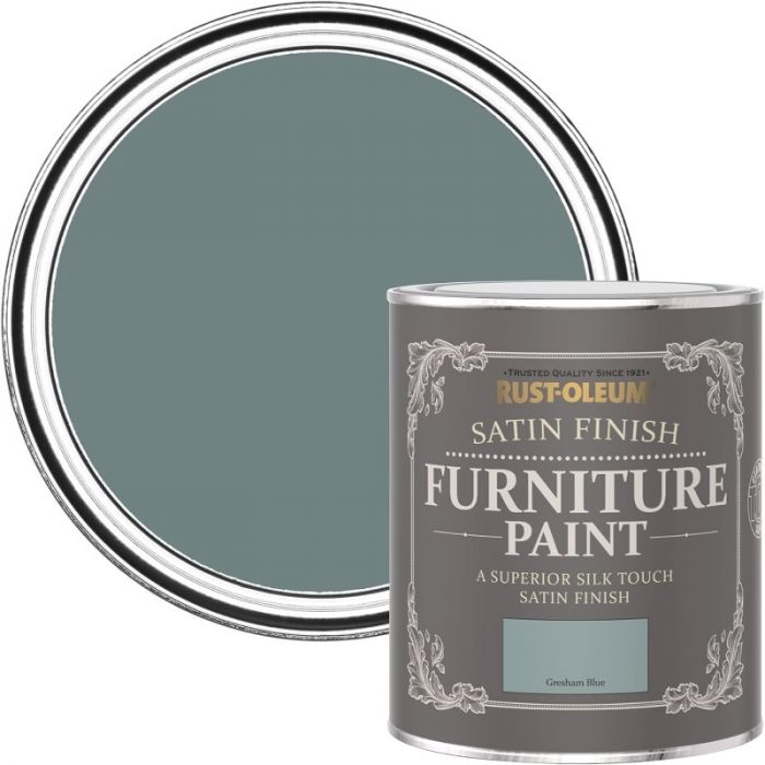 Rust-Oleum Satin Furniture Paint Gresham Blue 750ml