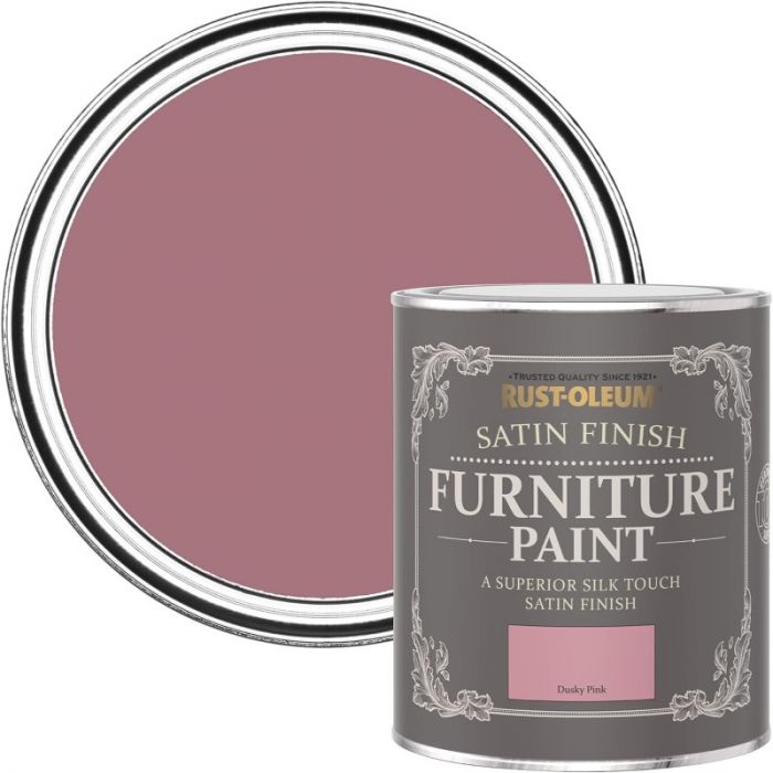 Rust-Oleum Satin Furniture Paint Dusky Pink 750ml
