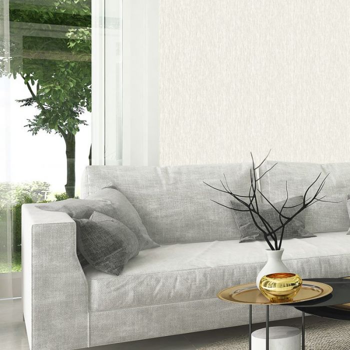 Amara Plain Textured Wallpaper Cream