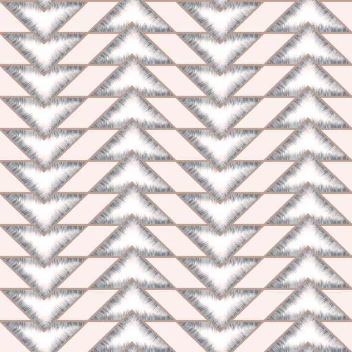 Teton Geometric Wallpaper Pink