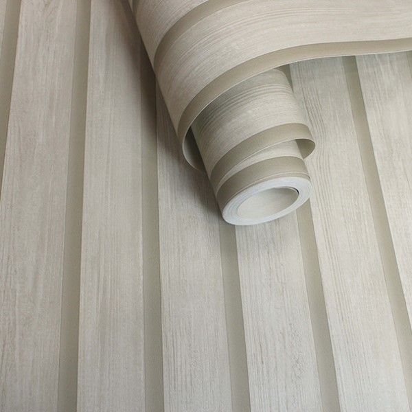 Acacia Wood Effect Striped Wallpaper Natural